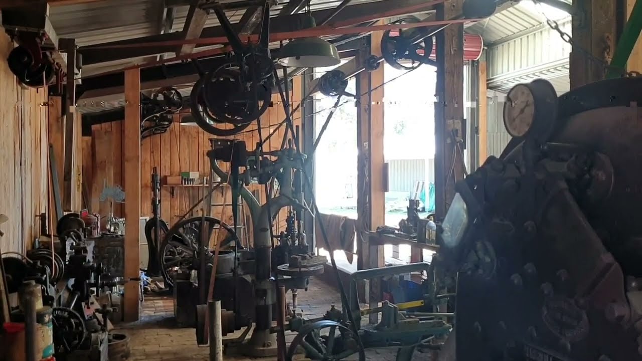lineshaft drive  workshop at Cobden, Vic