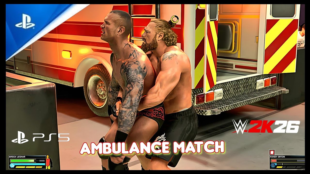WWE 2K26 Brock Lesnar vs Randy Orton – INSANE Ambulance Match (PS5 Gameplay) 😱