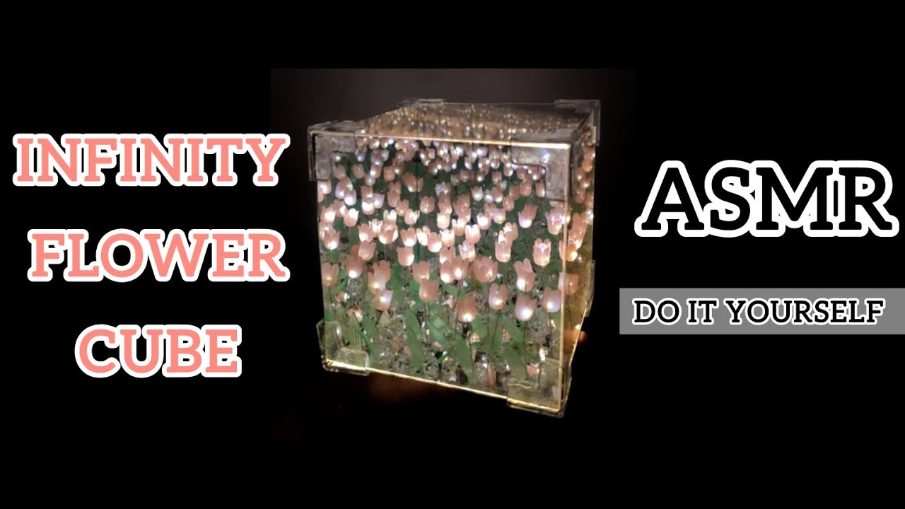 ASMR DIY Infinity Flower Cube | Tulip Mirror LED Night lamp | Meesho finds | Under ₹200