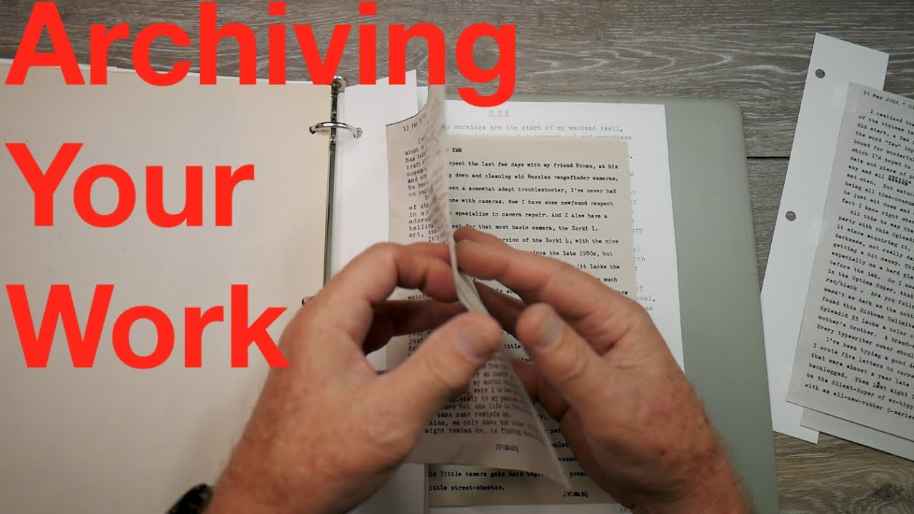 Archiving Your Typewritten Work