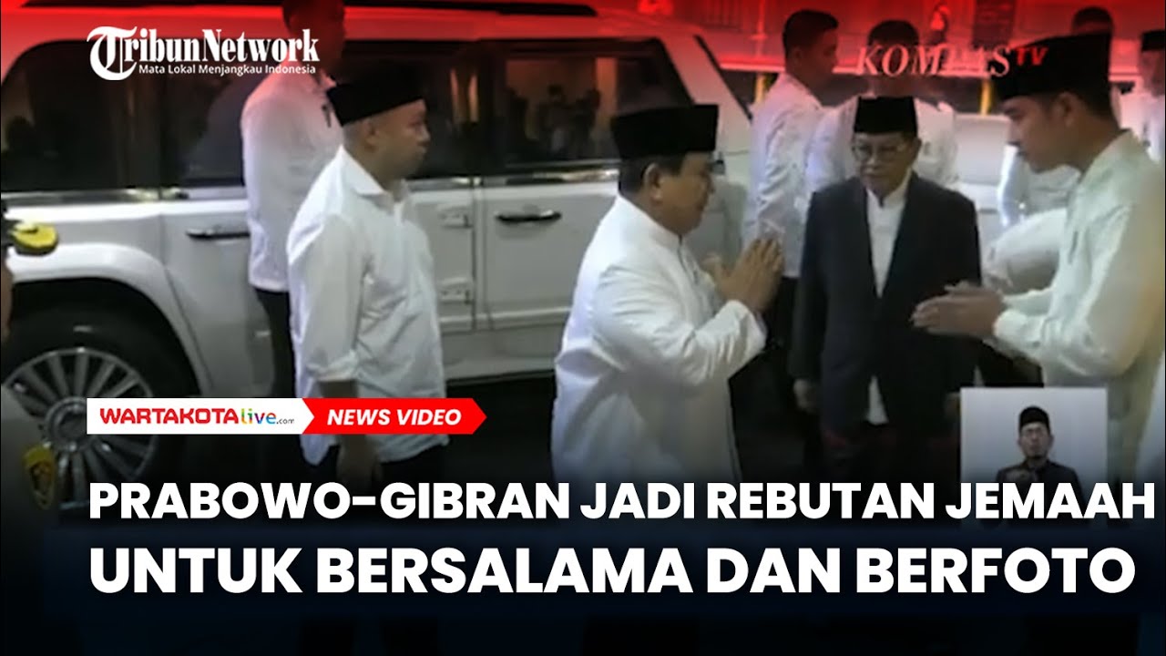 Prabowo-Gibran Jadi Rebutan Jemaah Untuk Bersalama dan Berfoto Usai Salat Id di Masjid Istiqlal