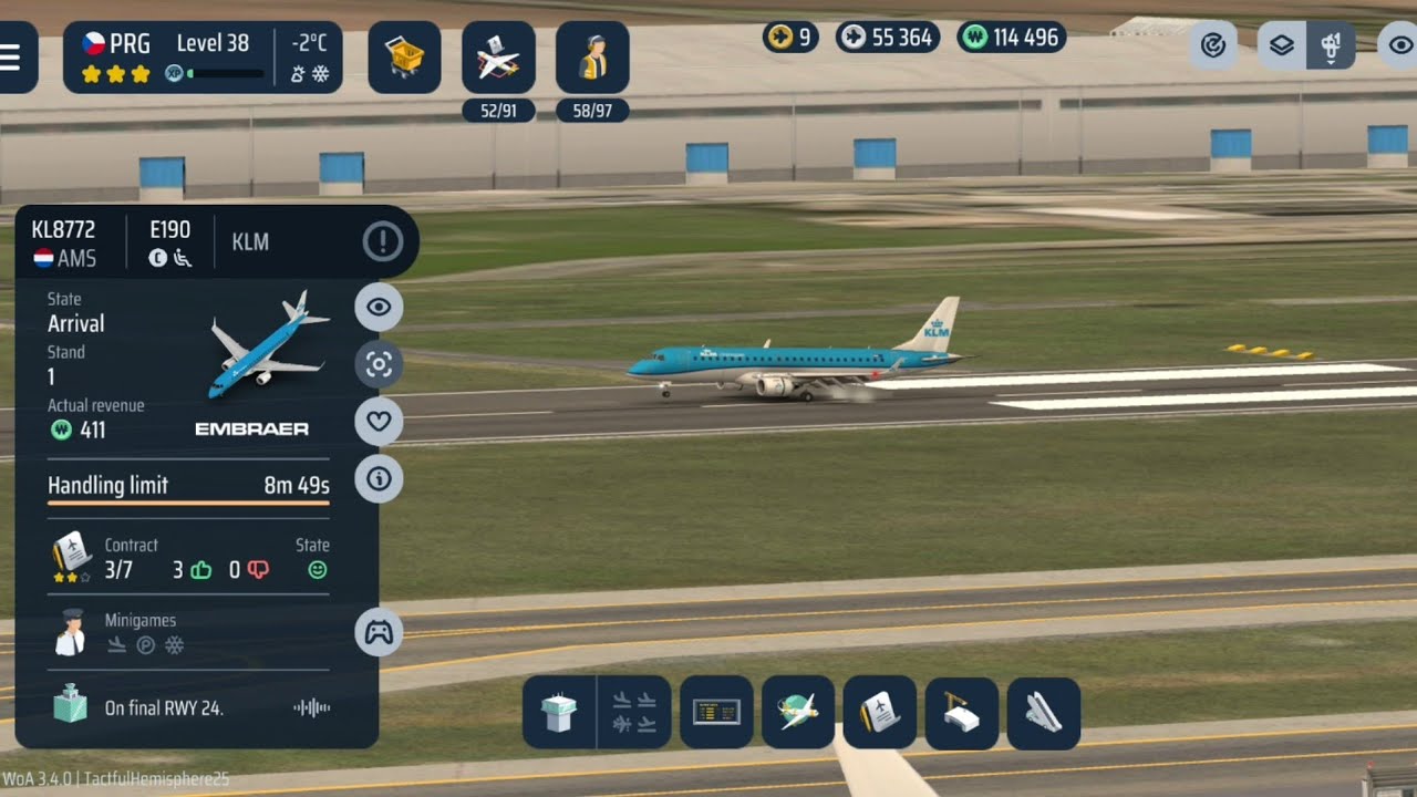 KLM after a long time at PRG | World of Airports Gameplay 