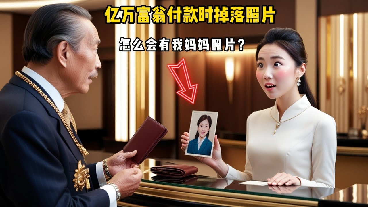 億萬富翁結賬時，掉落照片，收銀員驚訝大喊：你怎麼會有我媽媽的照片？ #情感故事 #故事分享 #