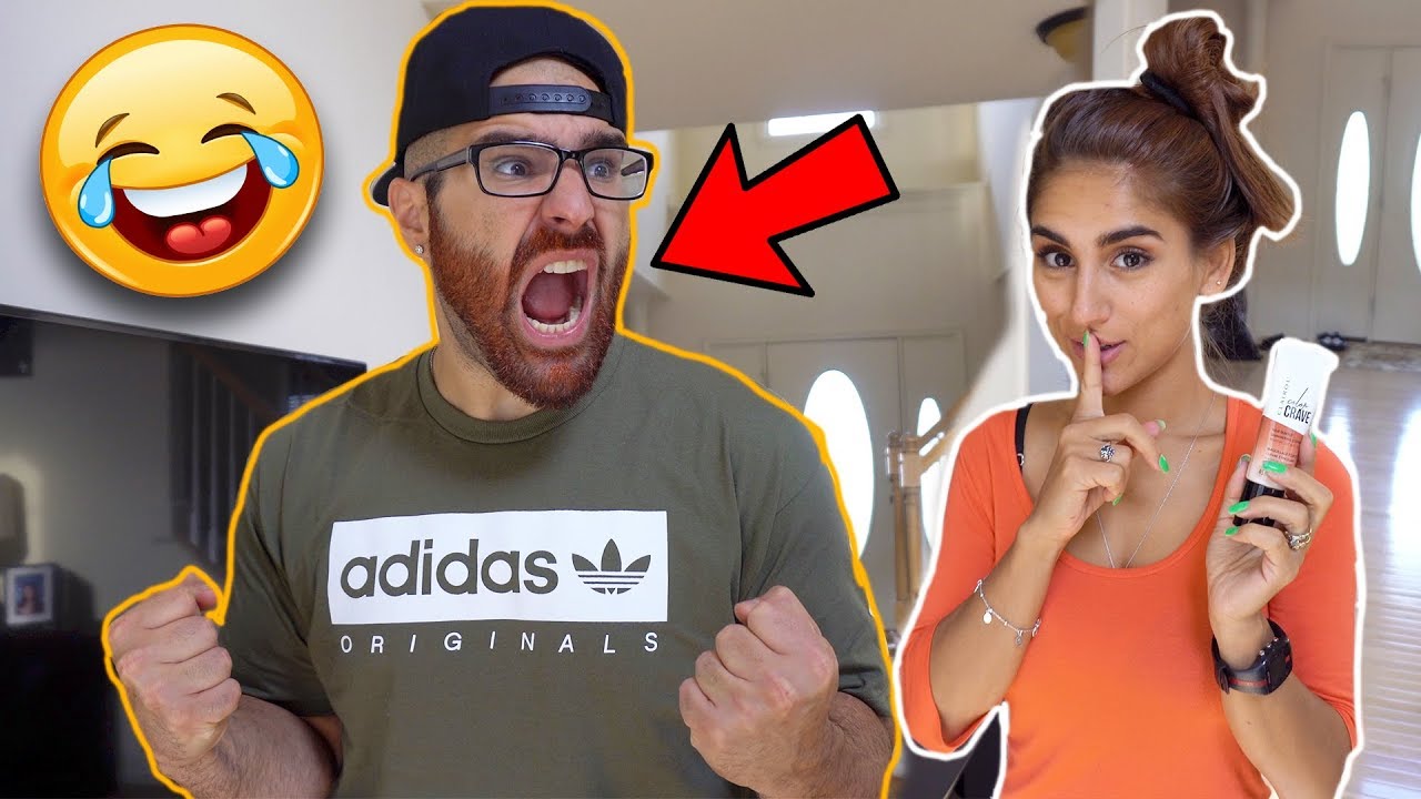 OMG I CANT BELIEVE SHE DID THIS!! DYEING BEARD PRANK!