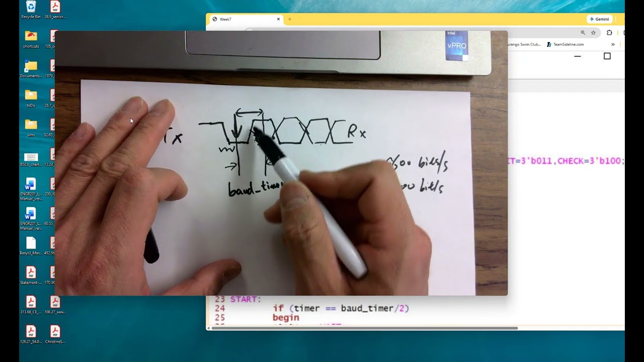 CE433 lec13 Lab 7 USB to PS/2 port on Basys 3 Keyboard Application