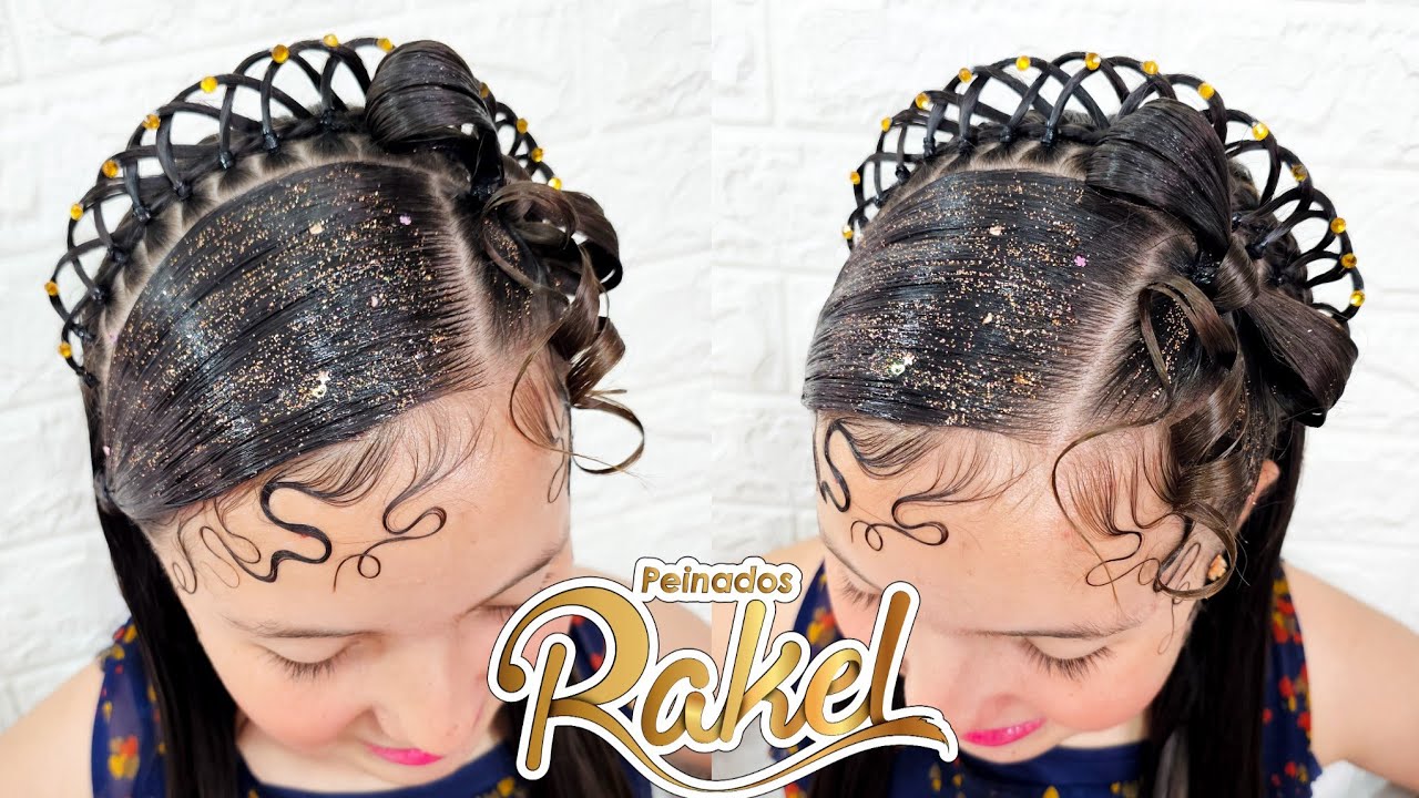 Peinado Con Diadema O Corona De Cabello/ Peinado Para Niñas/ Peinados Rakel