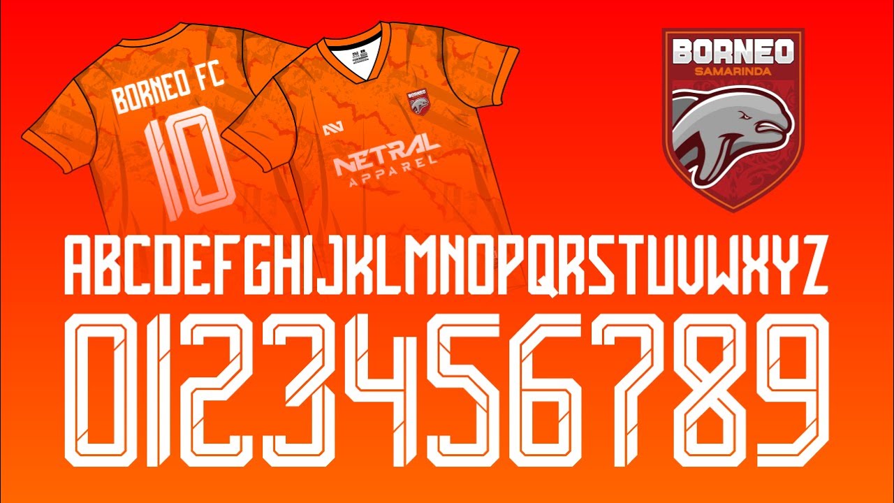 FREE DOWNLOAD FONT BORNEO FC 2024 TTF   JERSEY FONT   FONT FOOTBALL