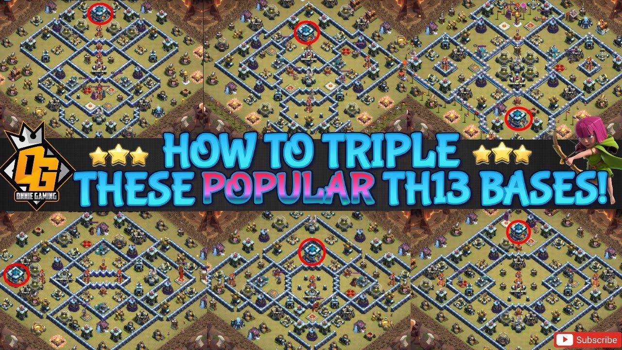 BEST TH13 ATTACK STRATEGY ON POPULAR TH 3 WAR BASES! HOW TO 3 STAR THIS COMMON BASES| CLASH OF CLANS
