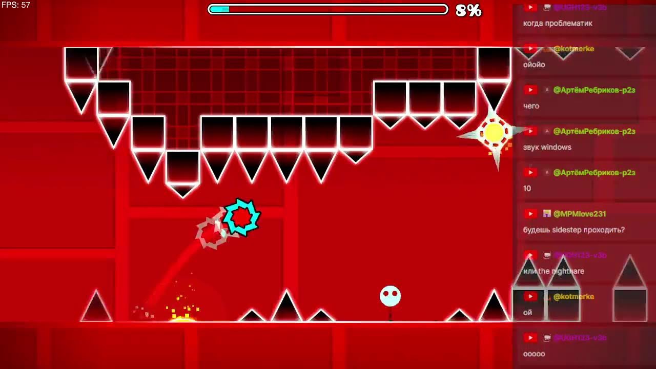 Стрим Geometry Dash строю уровень #1 + реквесты