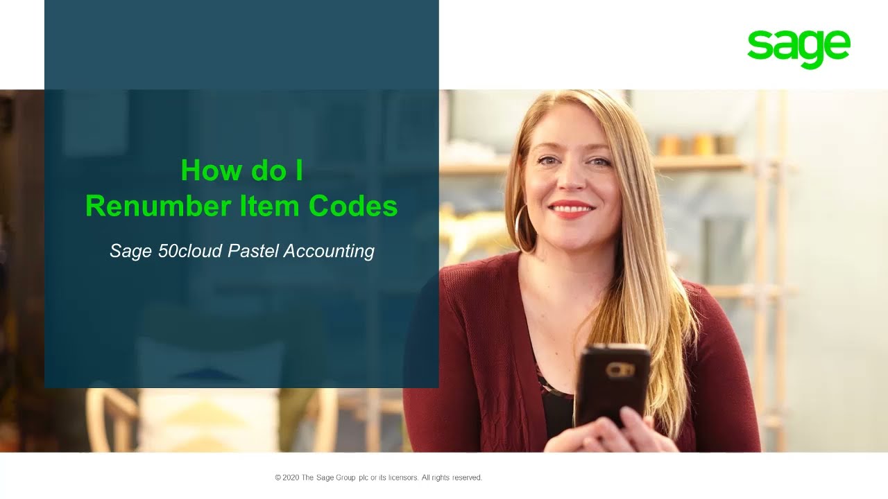 Sage 50cloud Pastel (ZA) - How do I Renumber Item Codes?