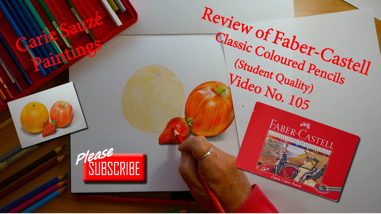 Review of FABER-CASTELL Classic Colour Pencils (Student Quality Budget range) - Video No. 105