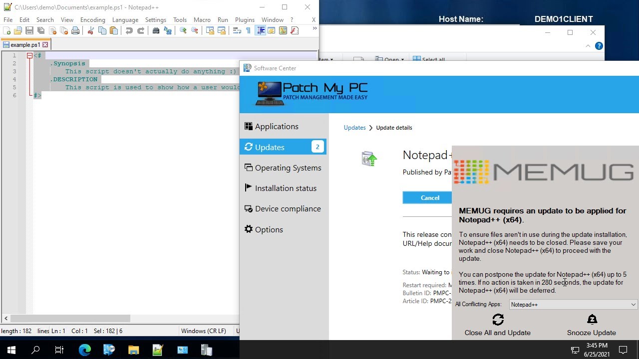 Patch My PC Live Demo for Managing Apps and Third-Party Updates in Configuration Manager at MEMUG