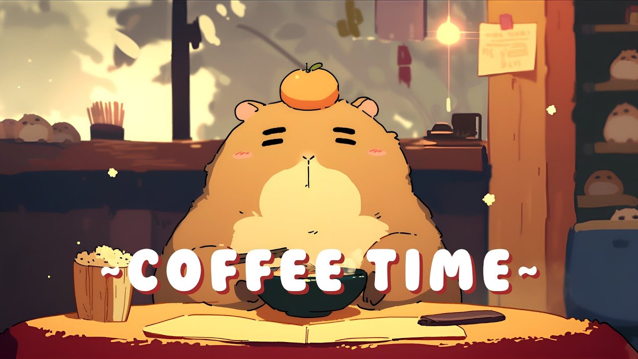 [60 Minutes] Capybara Study Beats - Study Session Music Mix ~ Relaxing Vibes ~ 🦫 🌿 ☕ | Study Aid