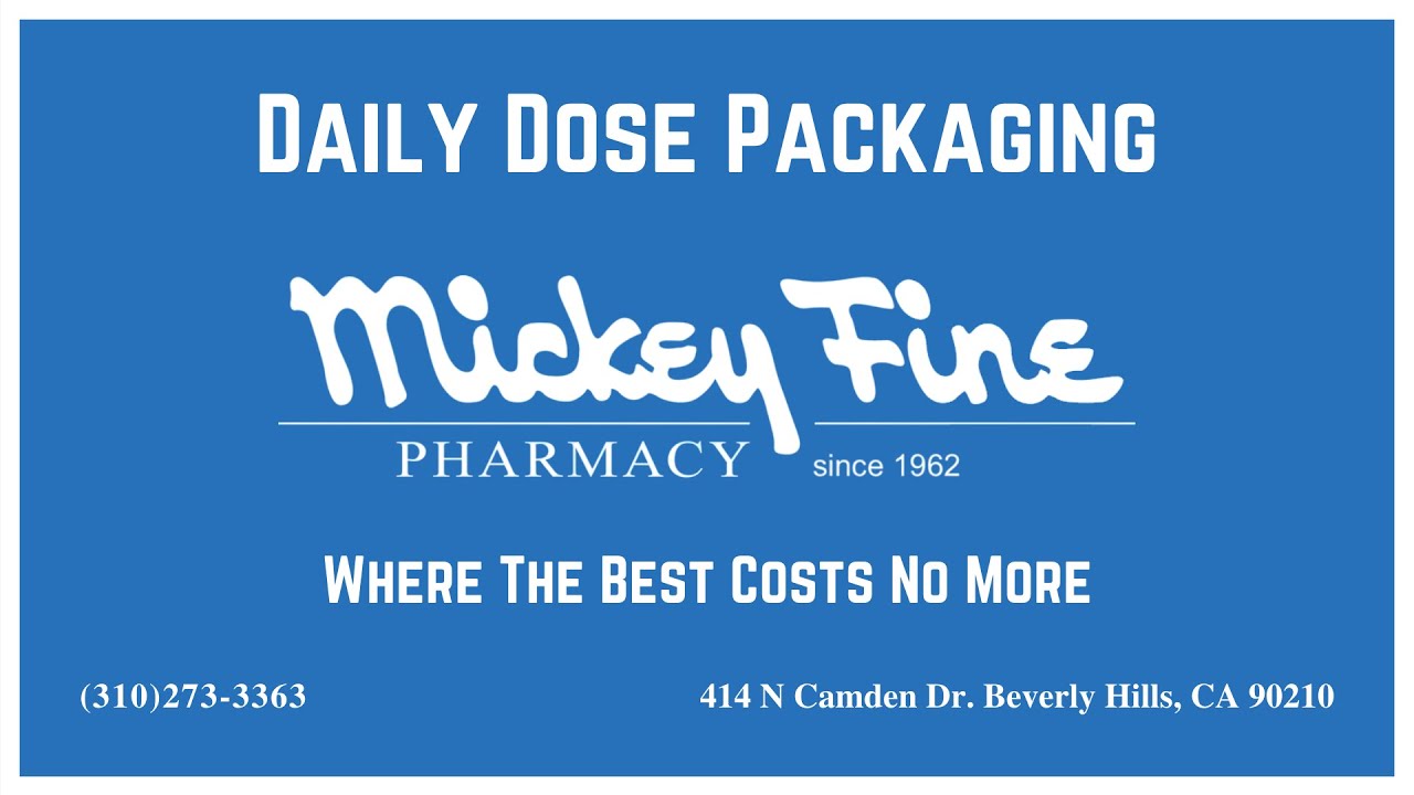 Daily Dose Pill Packaging