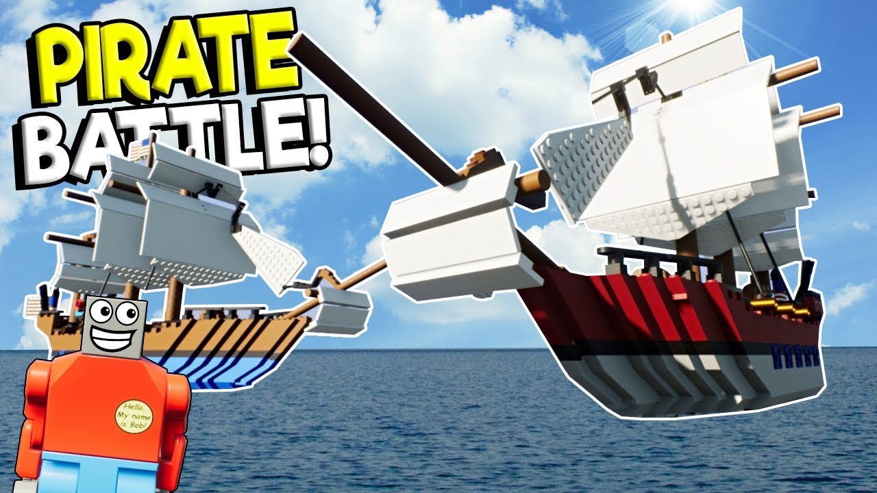 EPIC LEGO PIRATES SHIP BATTLE - Brick Rigs Gameplay Challenge - Lego Ship Crashes