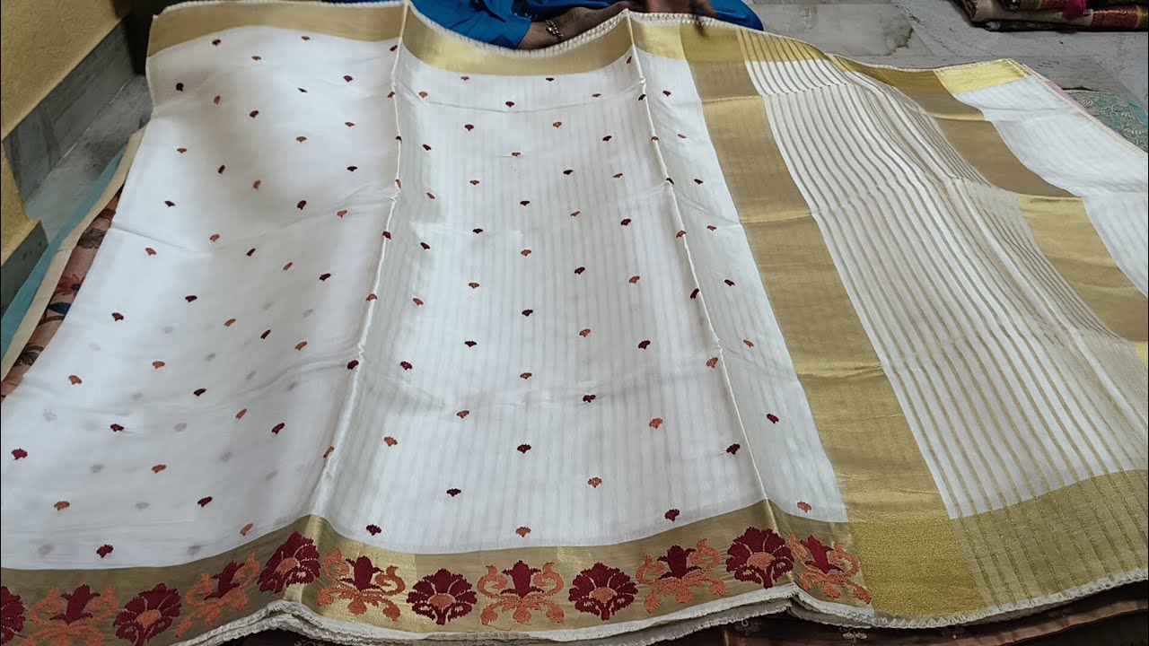 #9652939111 WOW 😳tusser work sarees ఏముందండి కలెక్షన్ మాత్రం అందరహో....