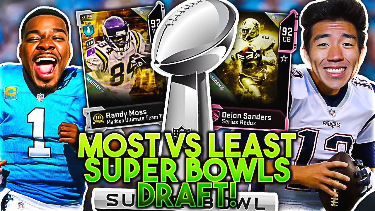 MOST VS LEAST SUPER BOWLS DRAFT! Madden 20 Draft Champions