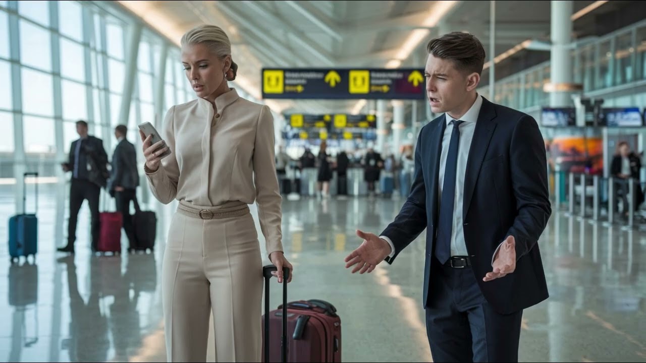 Elle découvre un SMS de son mari… et il reste bloqué à l’aéroport sans rien