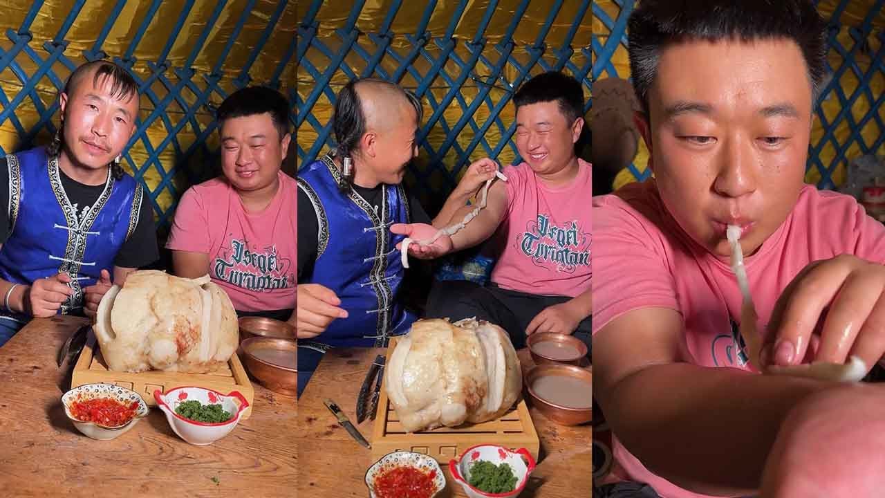 MUKBANG | sheep tail sucking challenge | Eating Food | Asmr Mukbang | Mongolian Food | Tzuyang