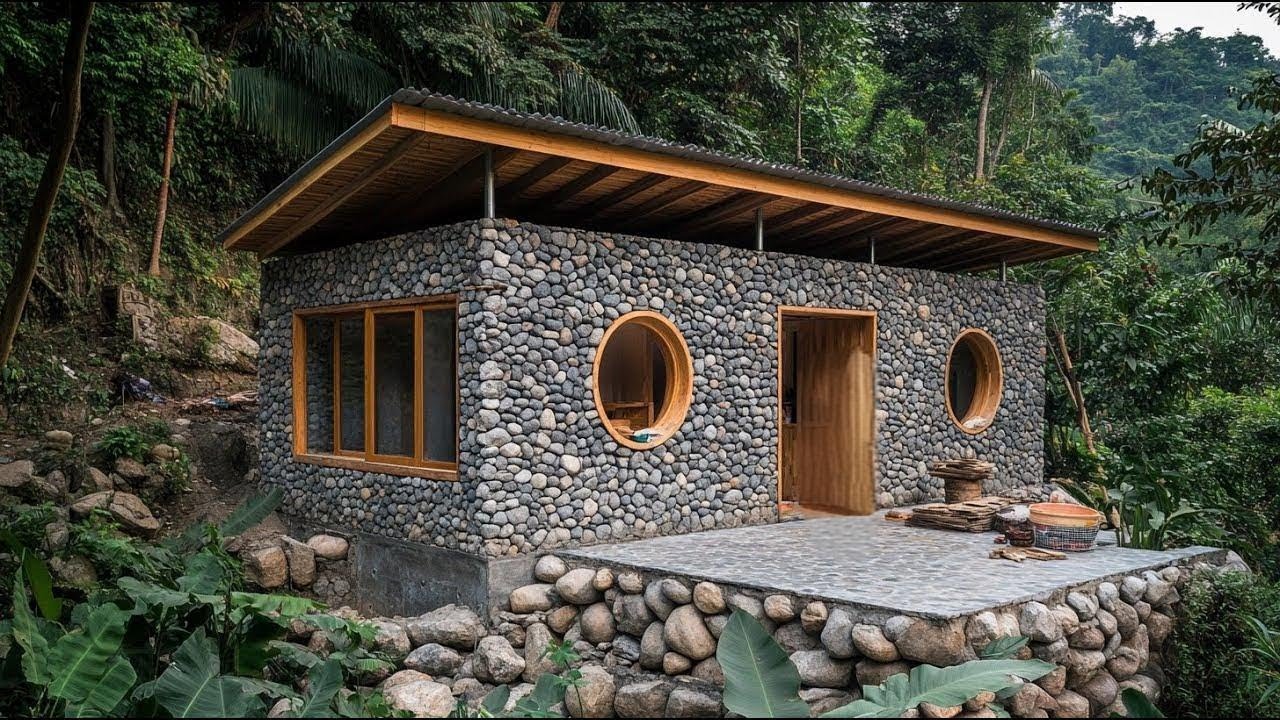 A young man renovated an old house he bought 40 years ago for $5 000 ,Building a log house