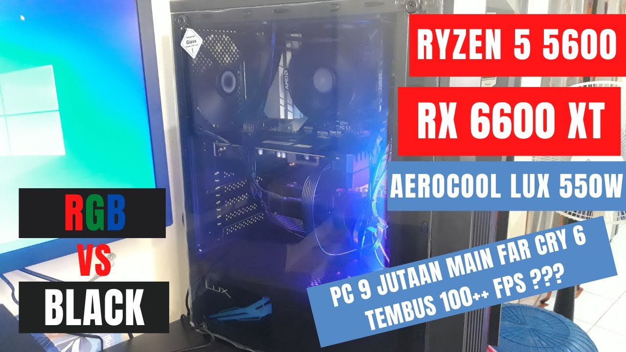 Rakit PC GAMING 9 Jutaan dengan Ryzen 5 5600 + AMD RX 6600 XT || Rakit & Test Benchmark -- #part2
