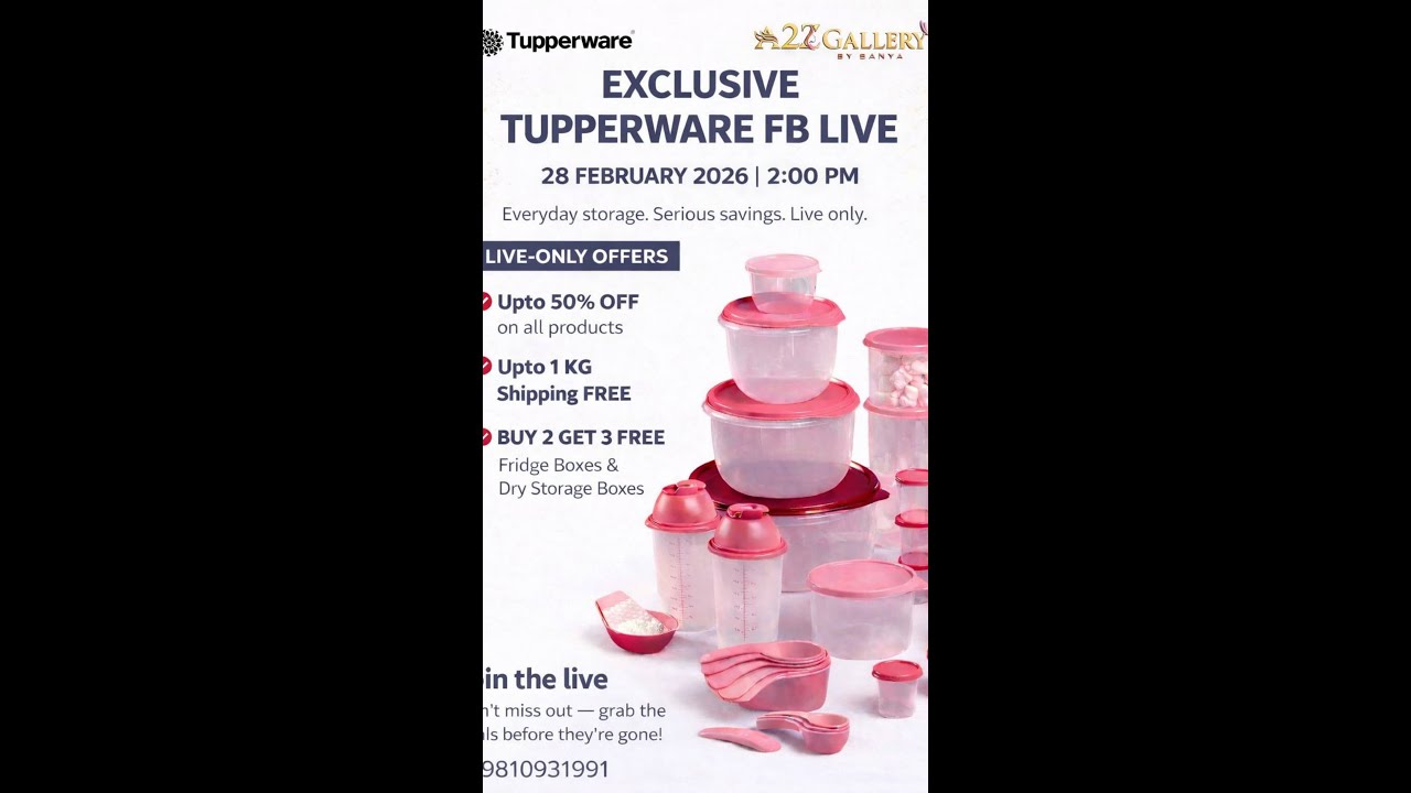 EXCLUSIVE TUPPERWARE UPTO 50% OFF