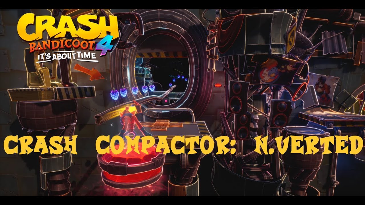 Crash Bandicoot 4: Crash Compactor - N.Verted (All boxes/Gems) No Deaths