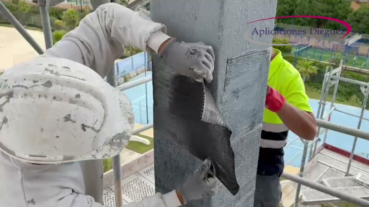 REFUERZO FIBRA DE CARBONO PILAR