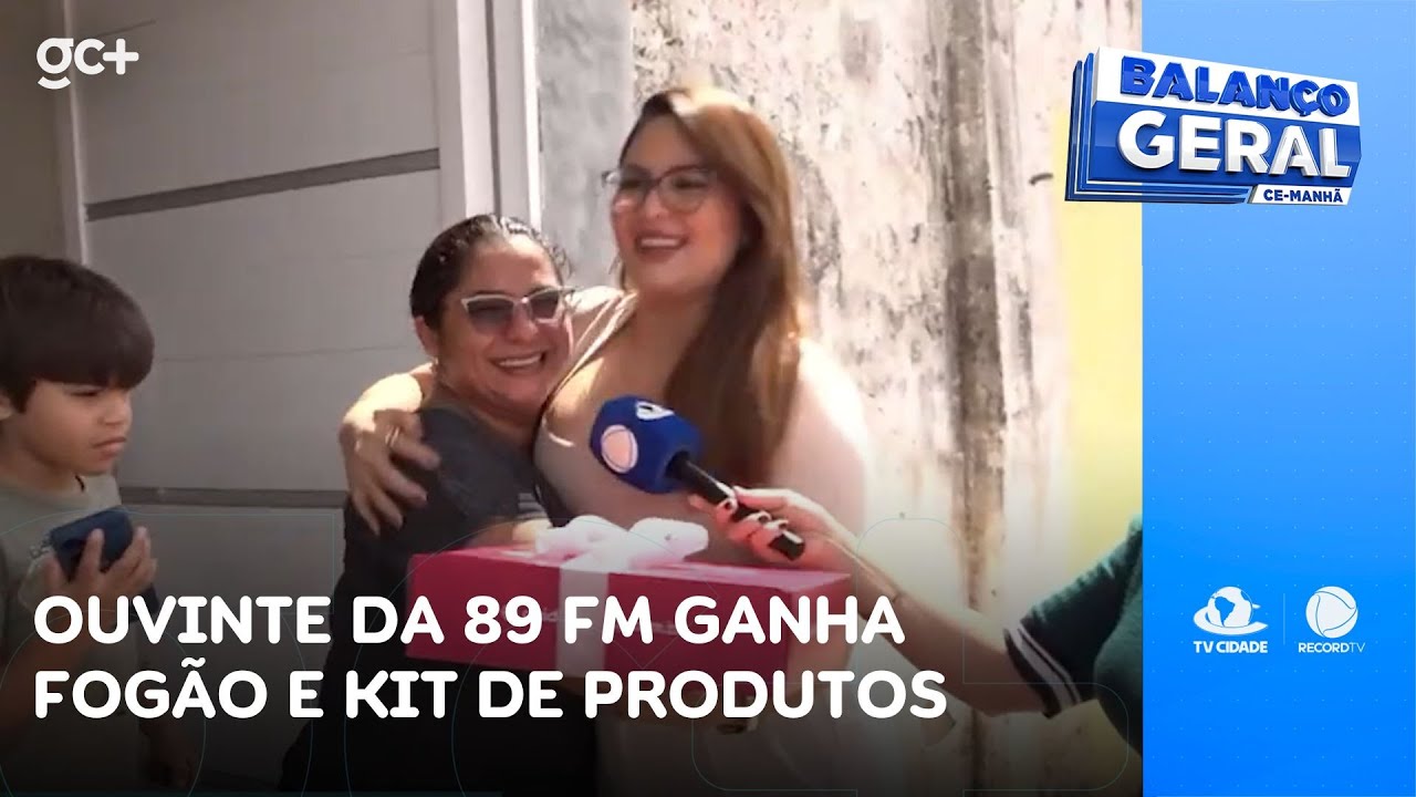 Ouvinte da 89 FM ganha fogão e kit Gaída Beauty após participar de promoção | Balanço Geral da Manhã