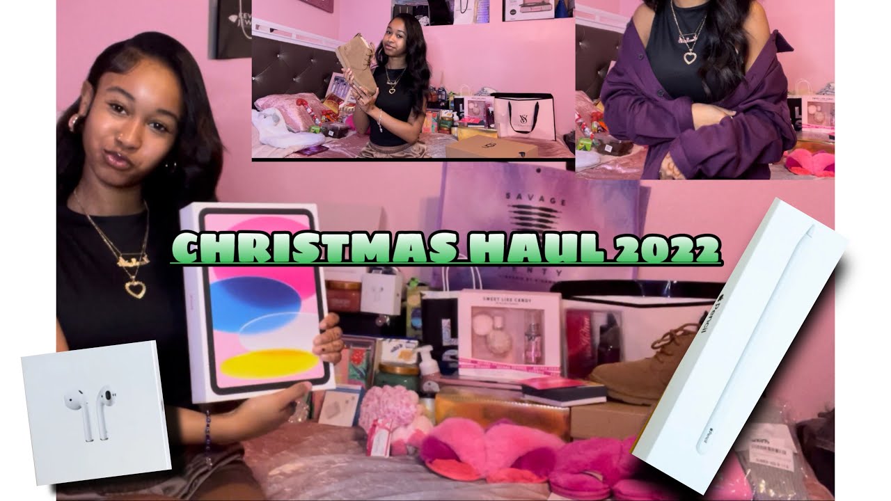 CHRISTMAS HAUL 2022 | Pink iPad ,AirPods ,new Apple Pencil , Uggs 😱😱