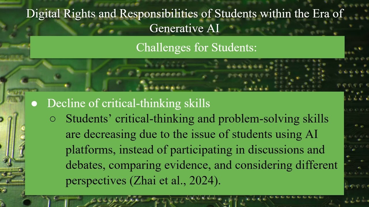 Digital Rights and Responsibilities of Students within the Era of Generative AI