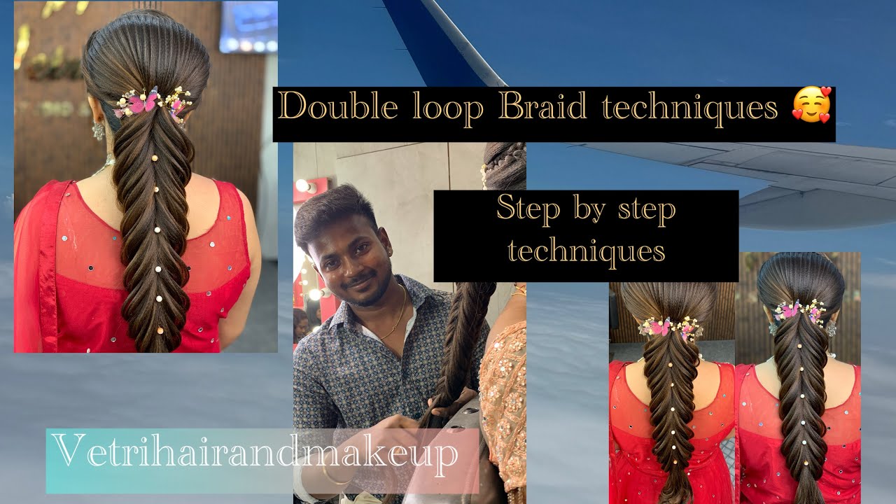 Double loop Braid Hairstyles🥰