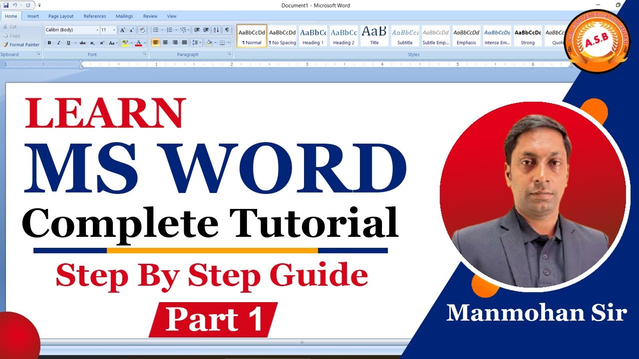 Microsoft Word Full Course: Beginner to Advanced | Complete Tutorial - Part 1 #msword #trending