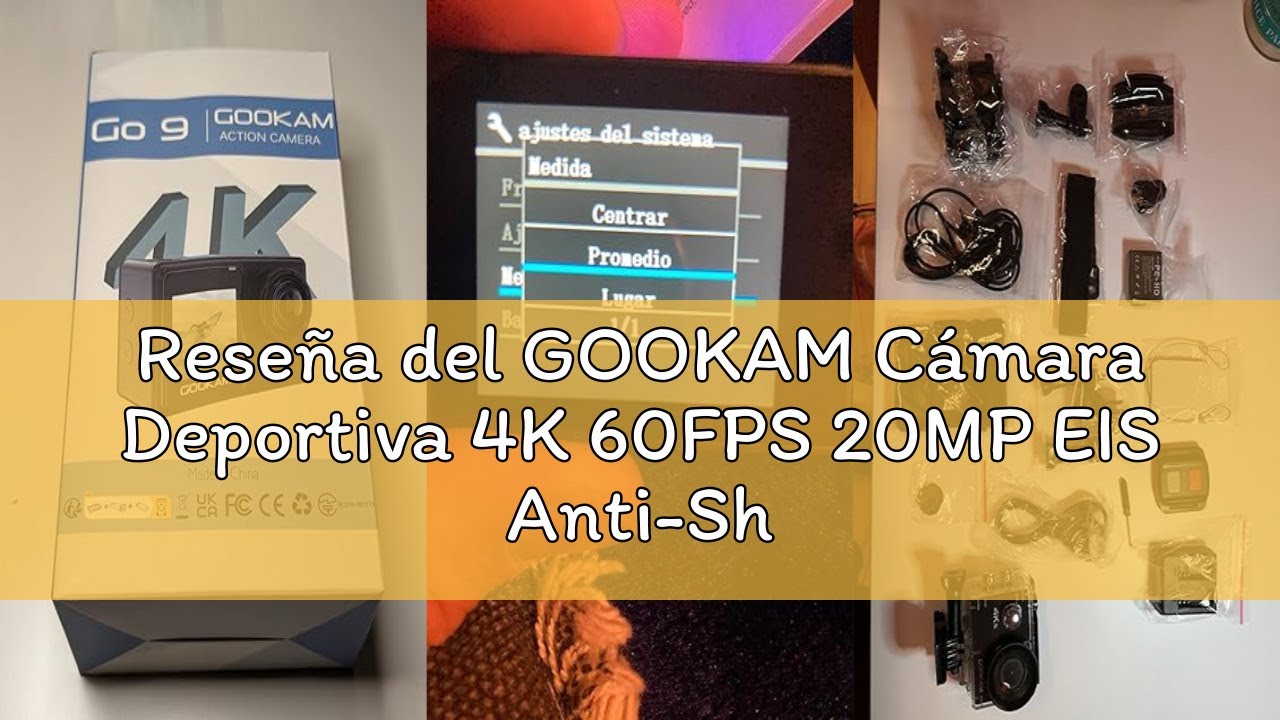Reseña del GOOKAM Cámara Deportiva 4K 60FPS 20MP EIS Anti-Shake WiFi Cámara Acción Sumergible 40M Ca