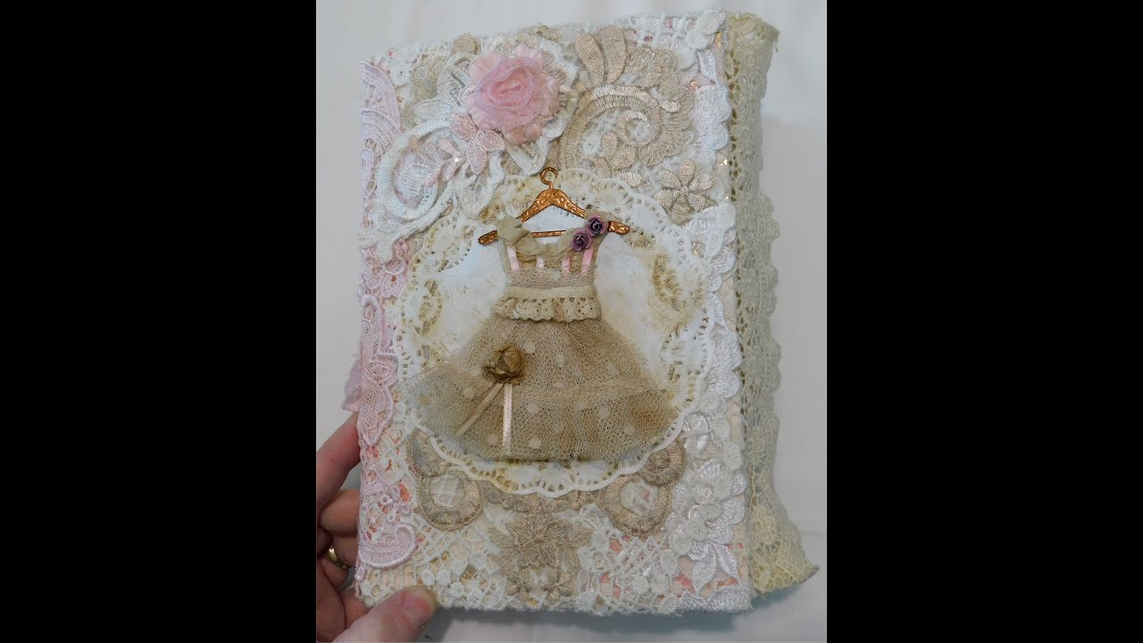 Vintage junk journal, make a dress, how to, scented hearts and detailed snippets