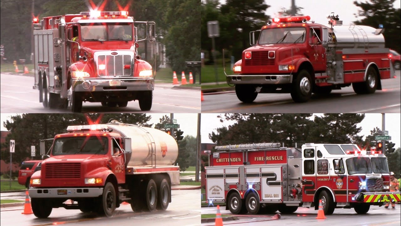 * RARE * Erie County & Genesee County (NY) Tanker Task Forces (3-Alarm Tanker Relay)