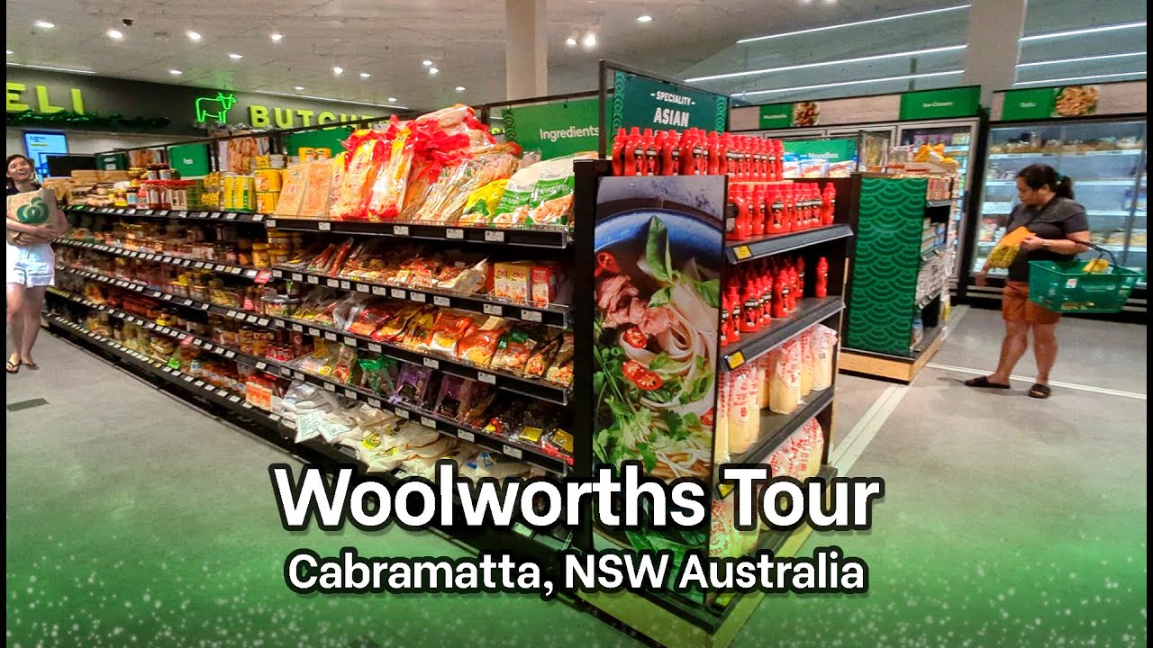 Many Asian Products in Woolworths Supermarket Walking Tour | Cabramatta, NSW Australia