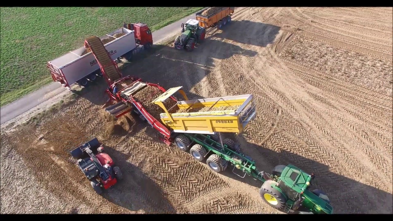 Arrachage pomme de terre 2018 Ardennes. Fendt 1050; 1042 John deere; Avr; Grimme