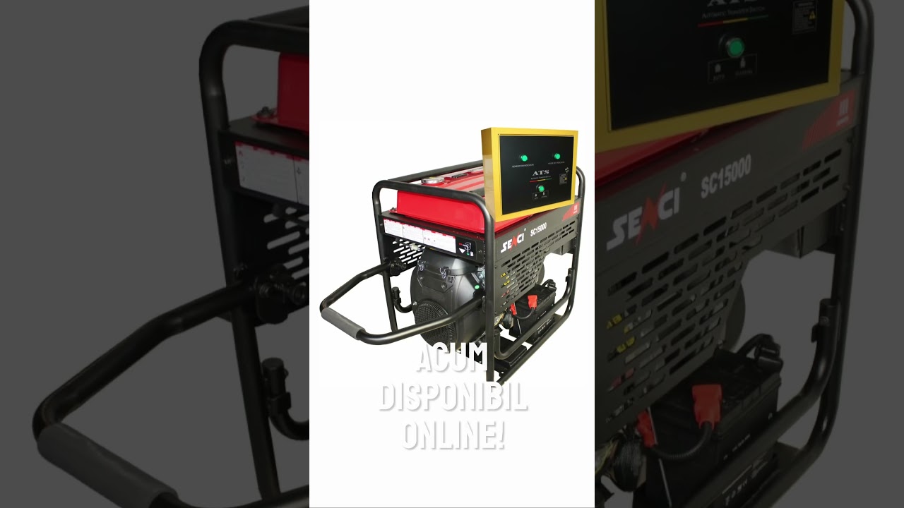 Generator monofazat SENCI SC15000-EVO-ATS, max.13kW, 230V, AVR, motor benzina Cod SKU: 6426390839145