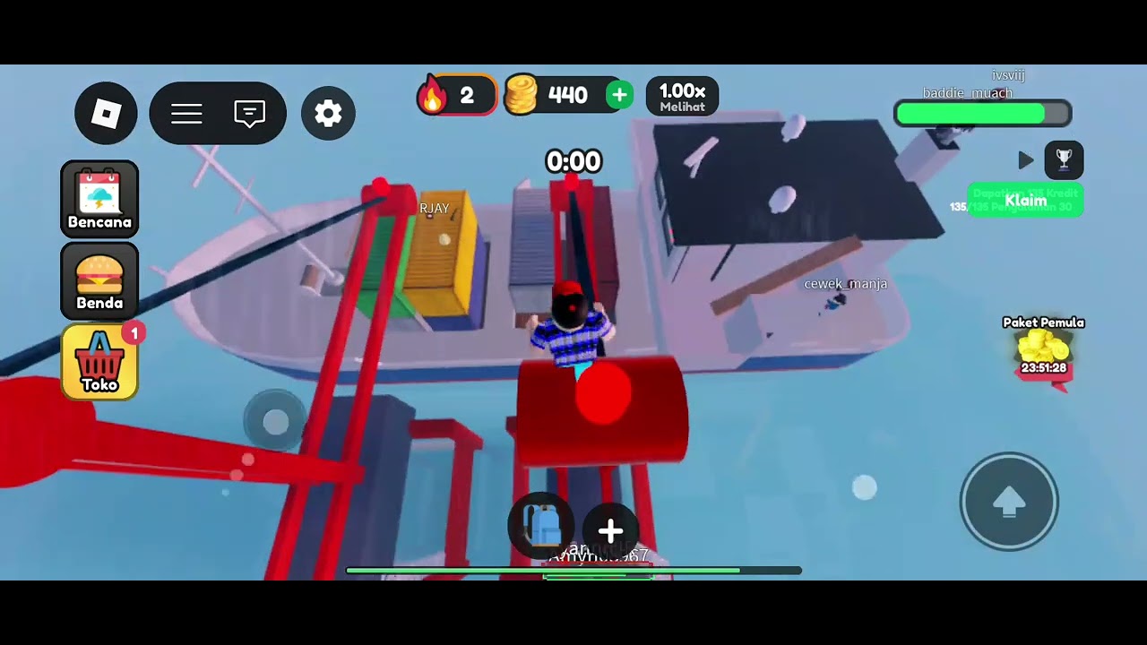 Aku harus bertahan hidup dari bencana alam! - Roblox 