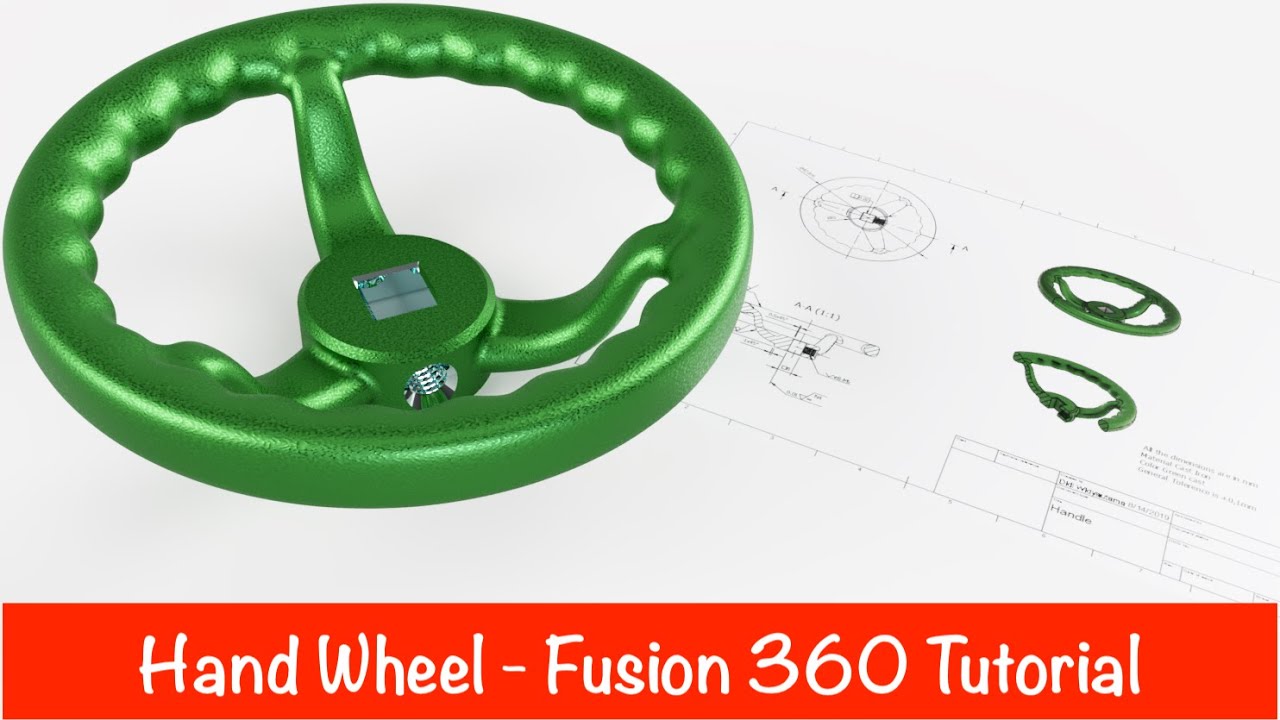 Hand Wheel Ergonomic Design - Fusion 360 tutorial