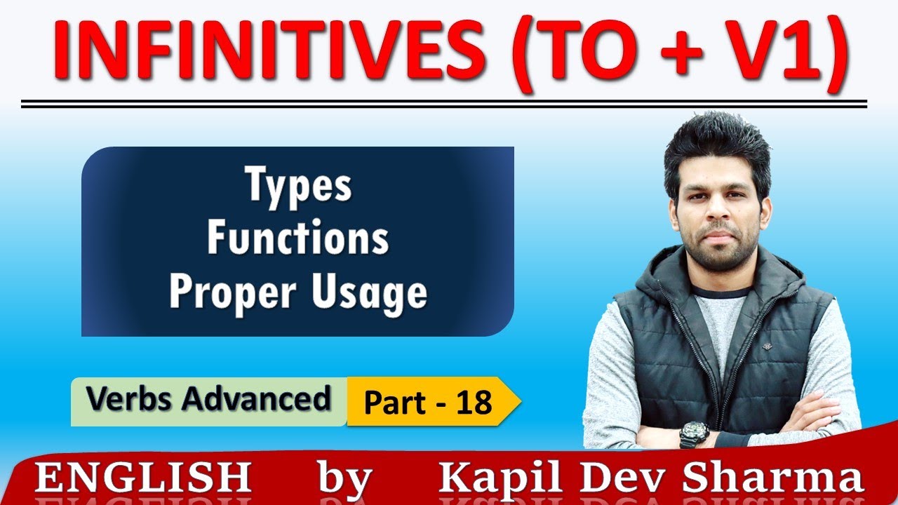 Infinitives (To + V1) with their Types, Functions and Proper Usage English by Kapil Dev Sharma