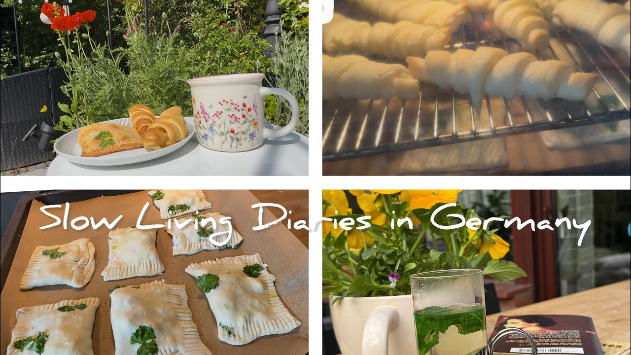 What I eat in a day/cooking & breakfast/croissant|cozy morning/slow living in Germany