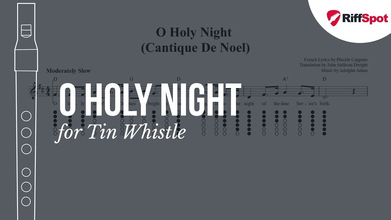 O Holy Night Tin Whistle Tab