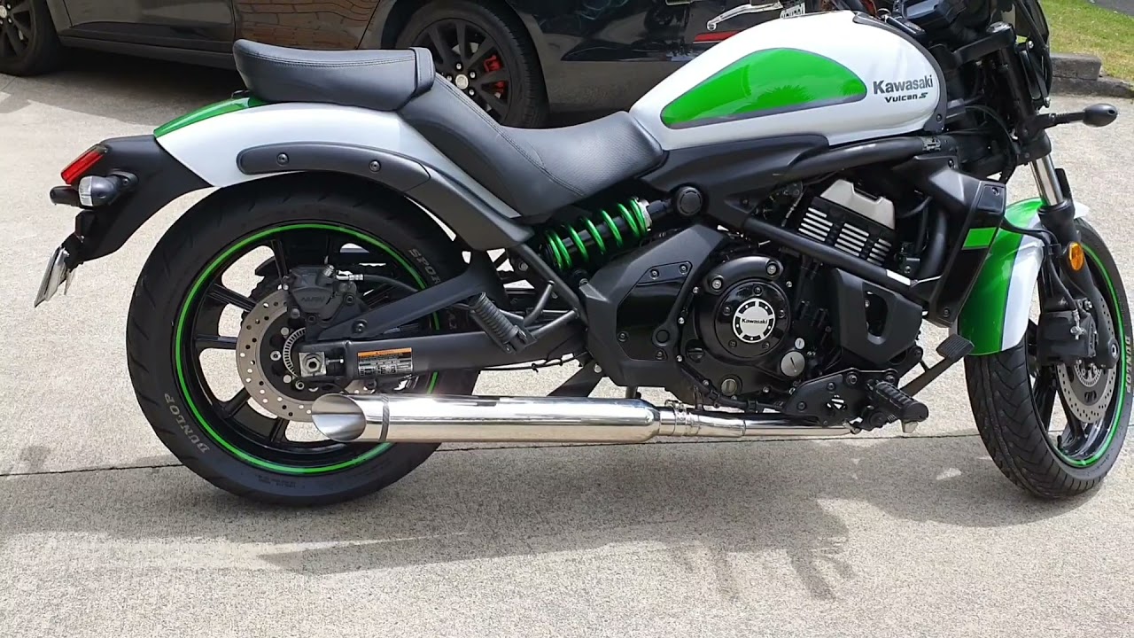 Delkevic slash cut 21 inch exhaust for kawasaki vulcan s 650
