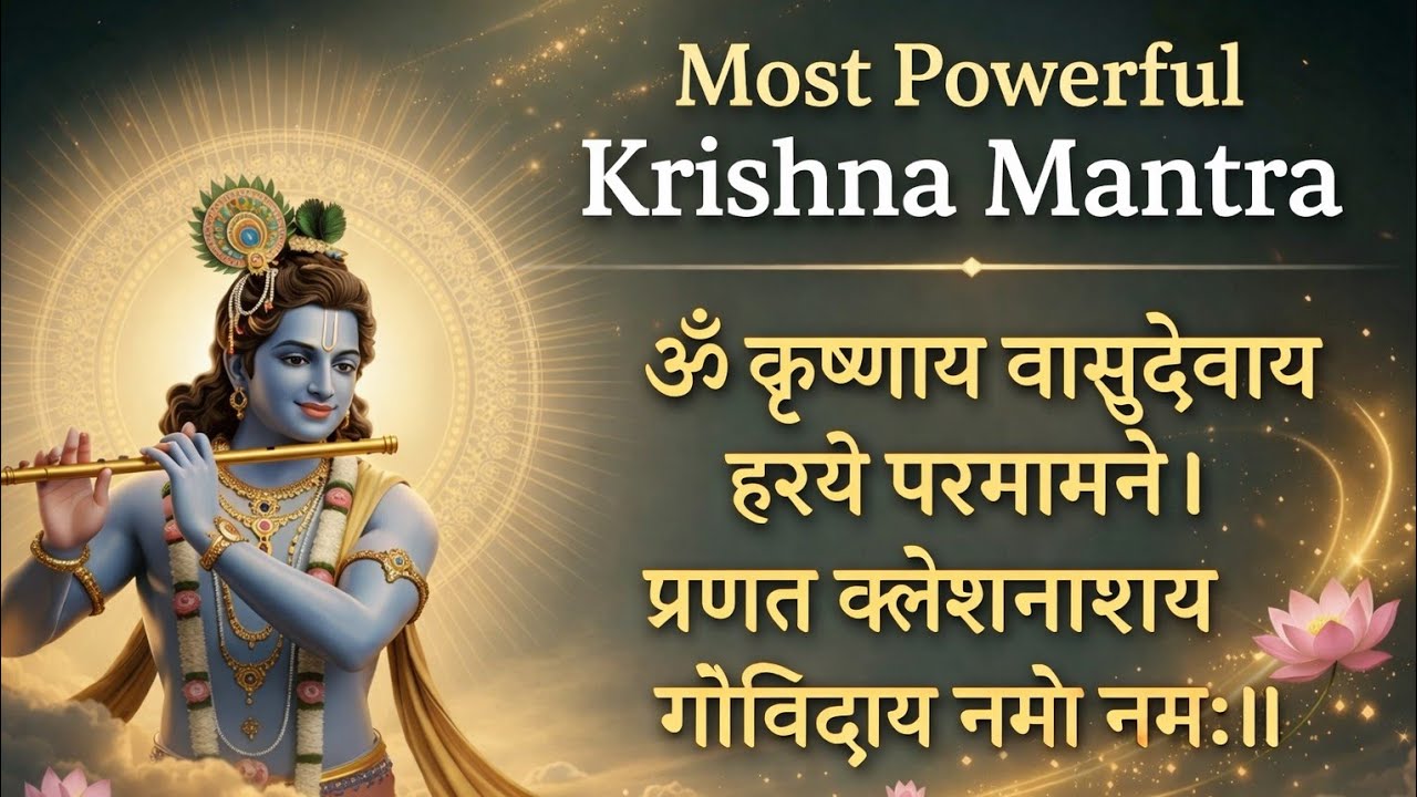 शक्तिशाली कृष्ण मंत्र | कृष्णाय वासुदेवाय | Krishnaya Vasudevaya | Mind Relaxing Mantra| #mahamantra