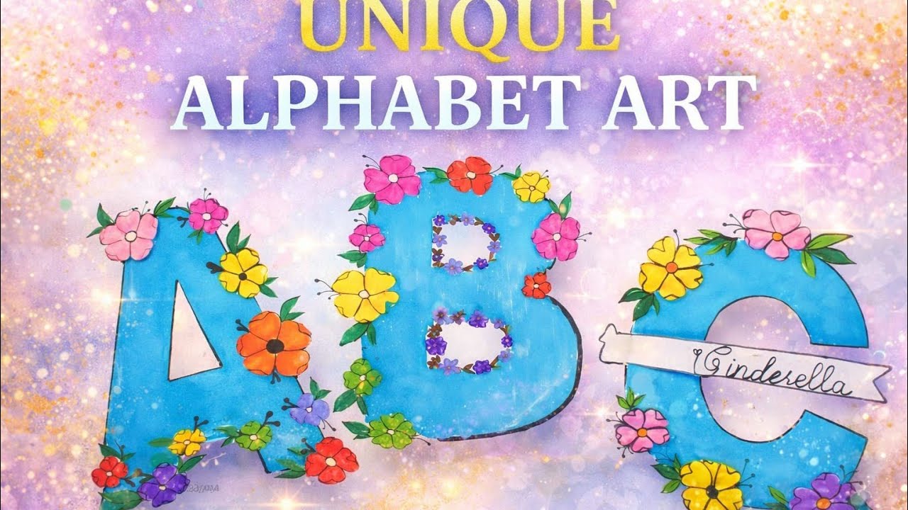 unique Alphabet Art || transform Letters into Art ||creative alphabet art @theartfulfairies1547