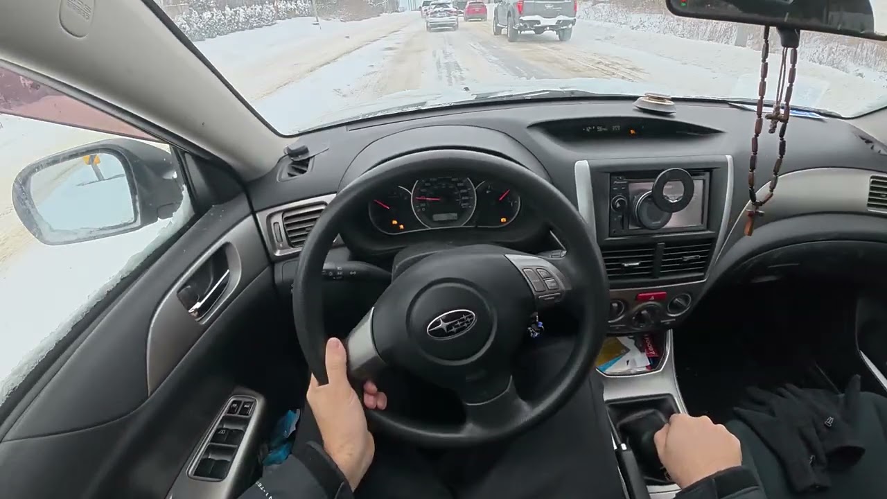 POV snow drive Toronto Subaru Impreza 2010