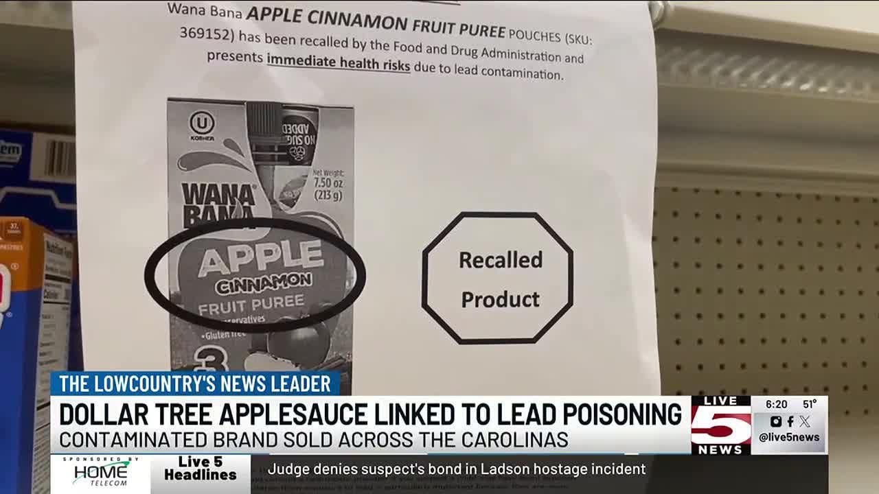 VIDEO: Dollar Tree applesauce pouches linked to lead-poisoning in Carolinas