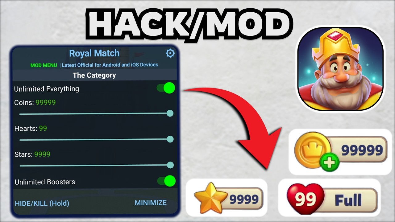 Royal Match Hack 2026 &ndash; How to Get 999,999 Unlimited Free Coins, Hearts & Stars (Royal Match Mod)